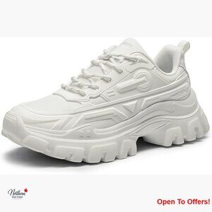 Platform Sneakers with Glitter Embellishment, Mesh Fabric, TPU Outsole